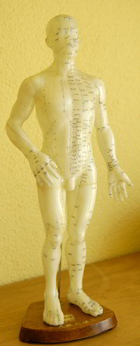 Figur mit Akupunkturpunkten